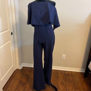 Socialite Navy Flared Jumpsuit, Size S